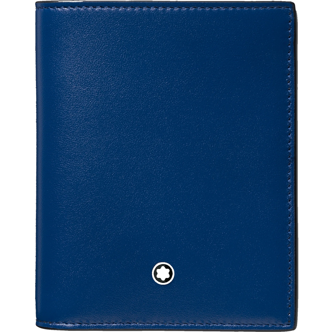 Montblanc Cartera compacta Meisterstück de 6 compartimentos negro/azul 129678
