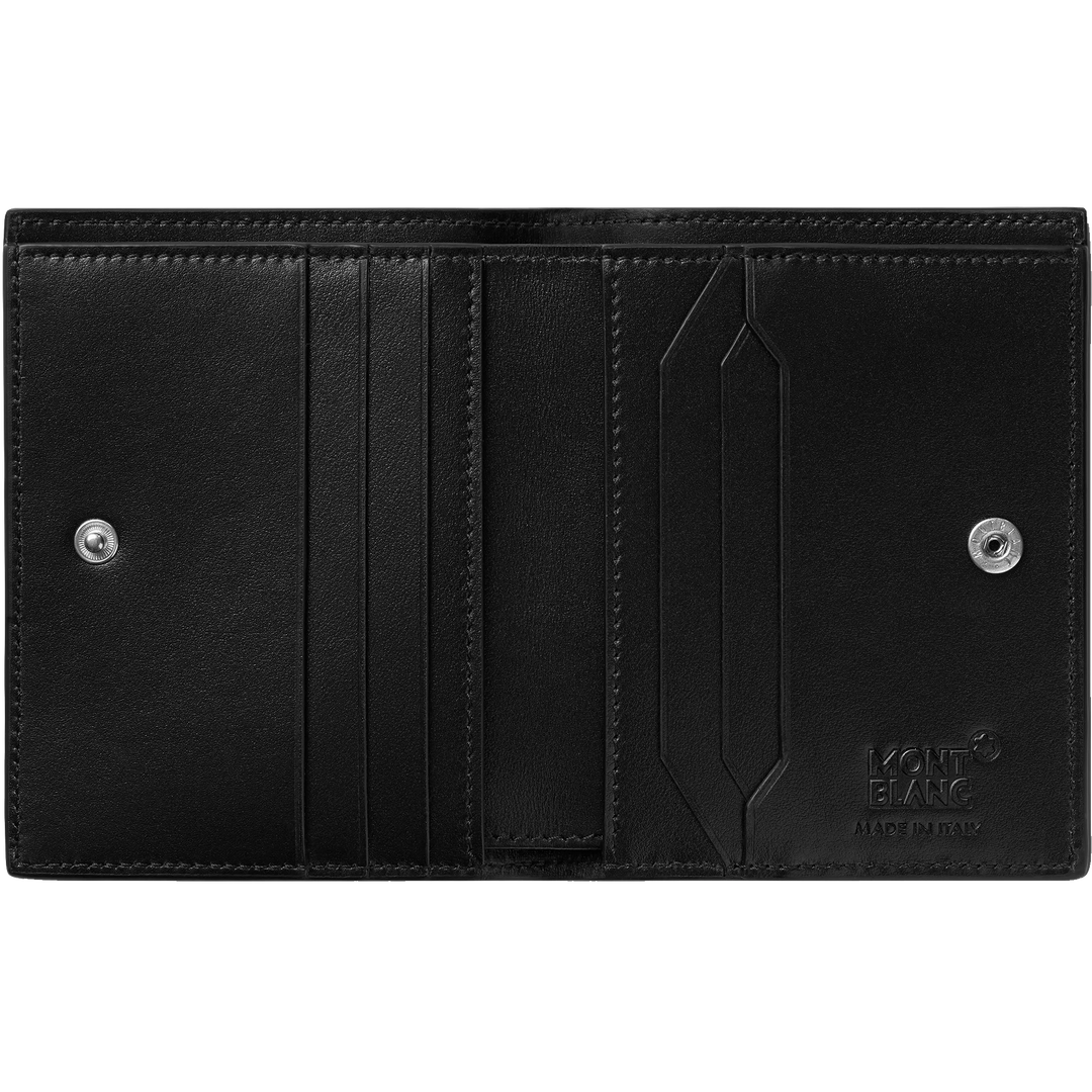 Montblanc محفظة مدمجة 6 مقصورات Meisterst ⁇ ck أسود / أزرق 129678