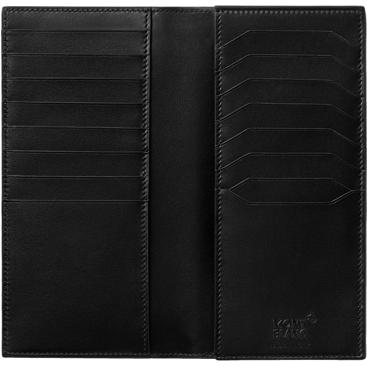 Montblanc محفظة طويلة 15 مقصورات Meisterst ⁇ ck الأسود 129680