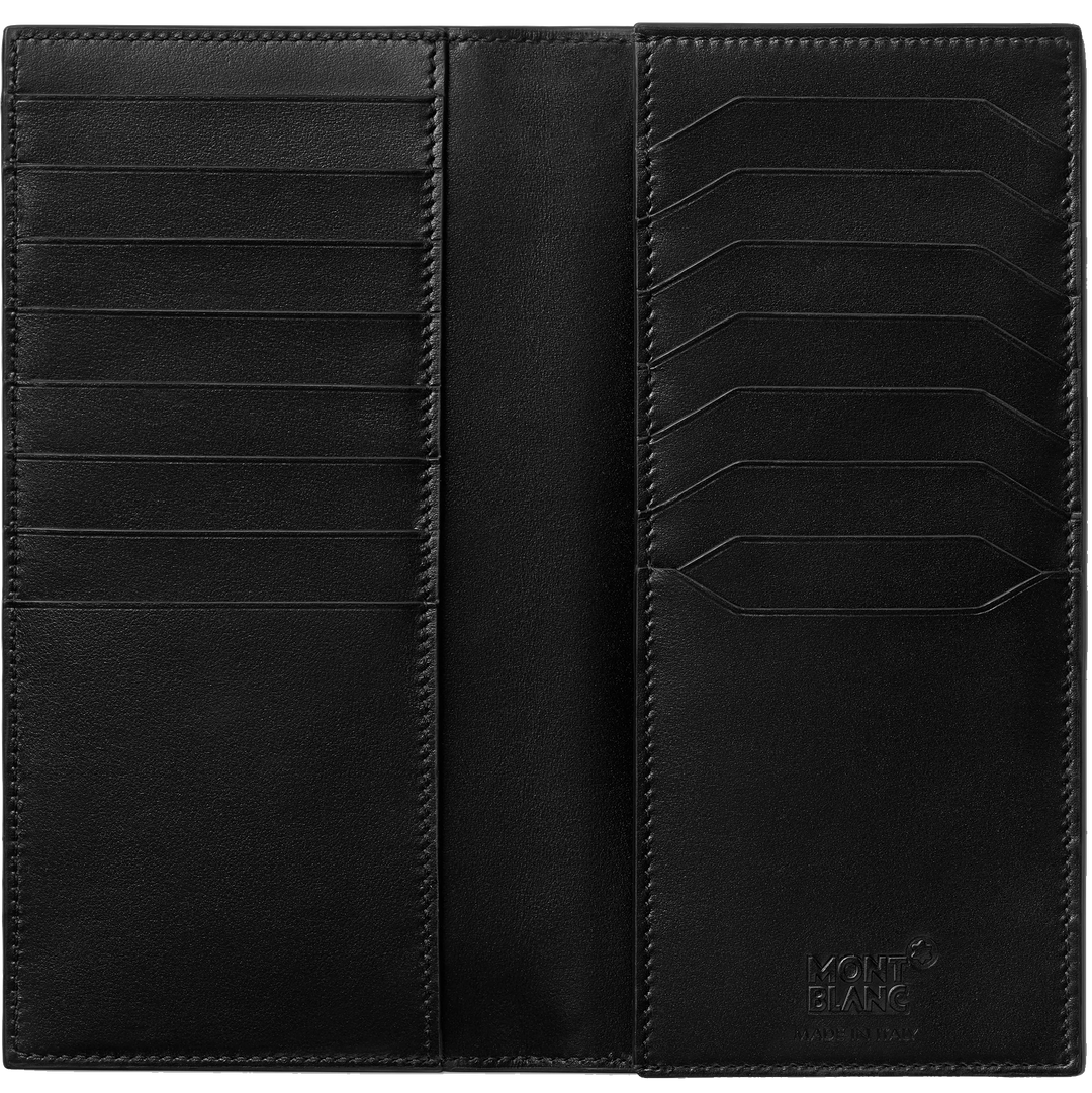 Montblanc carteira longa 15 compartimentos Meisterstück preto/azul 129681