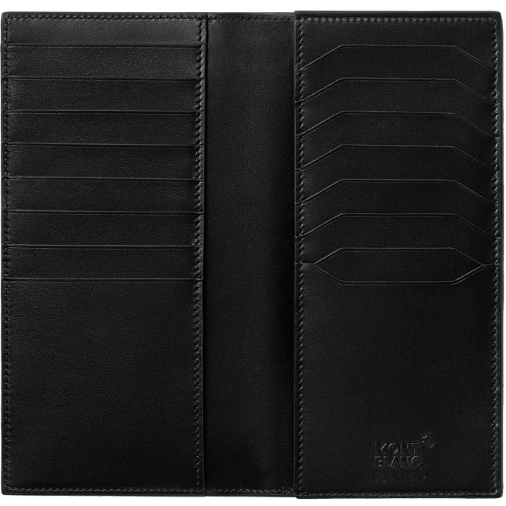 Montblanc portafoglio lungo 15 scomparti Meisterstück nero/blu 129681