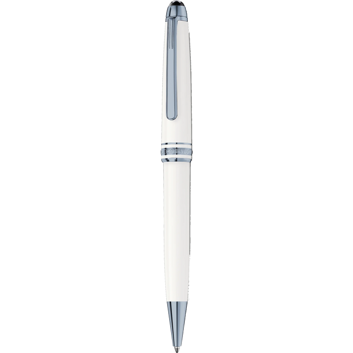 Montblanc шариковая ручка Meisterstück Glacier Classique белая отделка PVD синий 129401