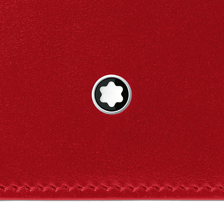 Montblanc portafoglio lungo Meisterstück 15 scomparti nero/rosso 129682
