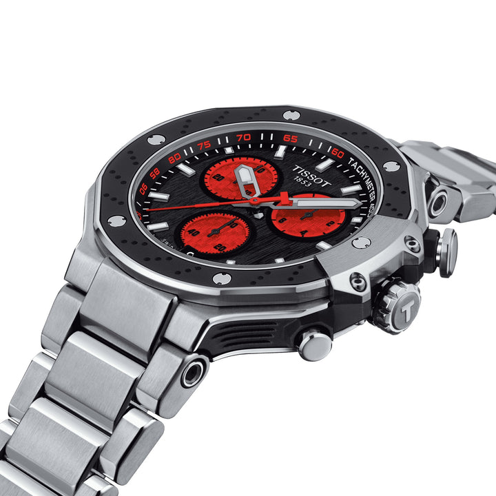 Tissot orologio T-Race Marc Marquez 2022 Limited Edition 3993 pezzi 45mm nero quarzo acciaio T141.417.11.051.00