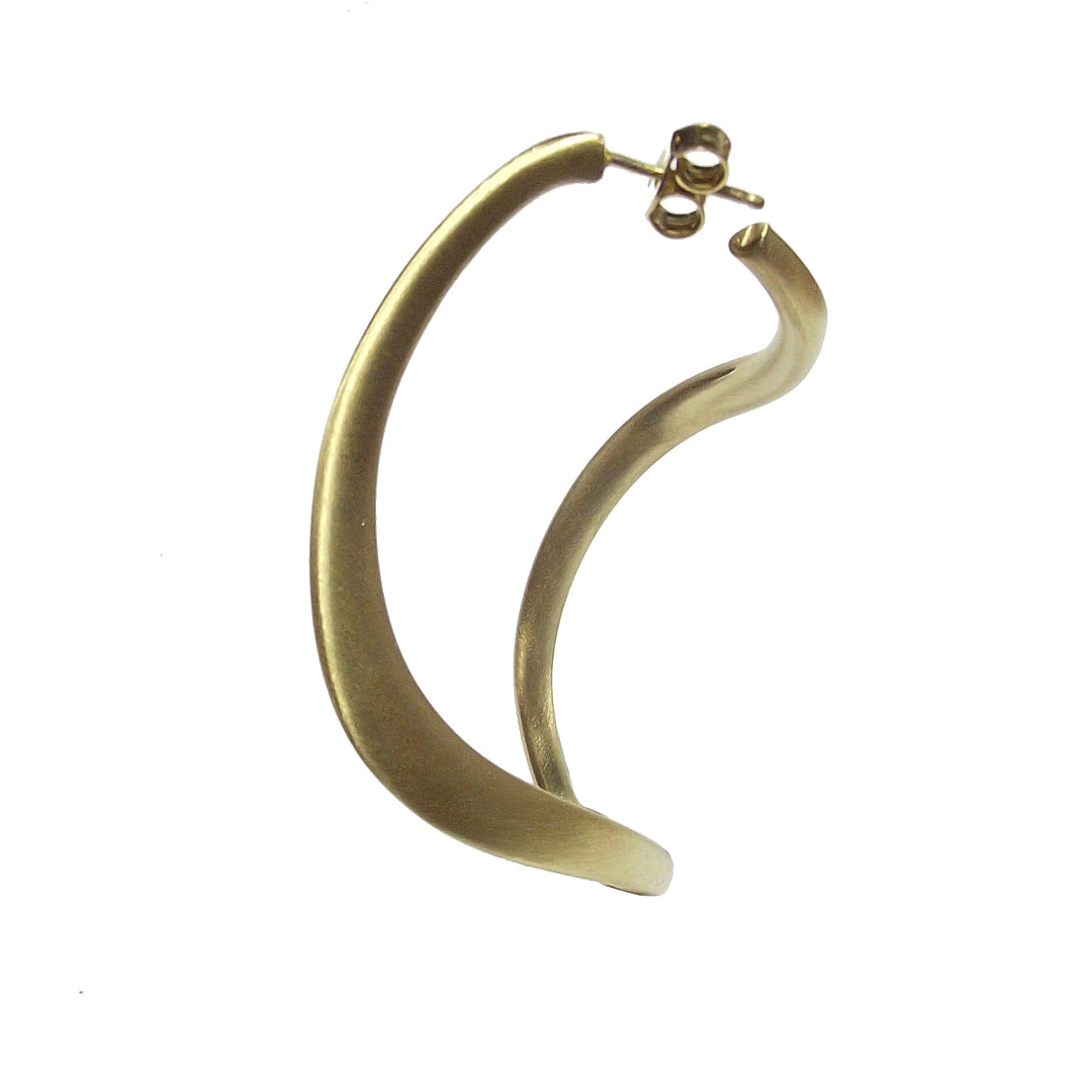 Capodagli-oorbellen met Silver Rombo 925 PVD-afwerking Geel geel met satijnen CPD-uur-Arg-0003-GS