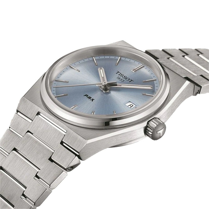 Tissot घड़ी PRX 35 मिमी नीला क्वार्ट्ज स्टील T137.210.11.351.00