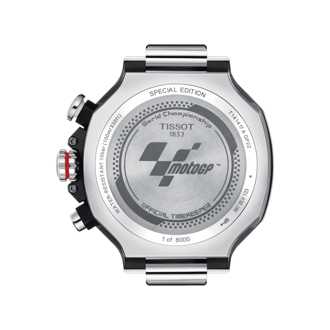 Tissot relógio T-Race MotoGP Chronograph 2022 Edição Limitada 8000 peças 45 milímetros de aço de quartzo preto T141.417.11.057.00