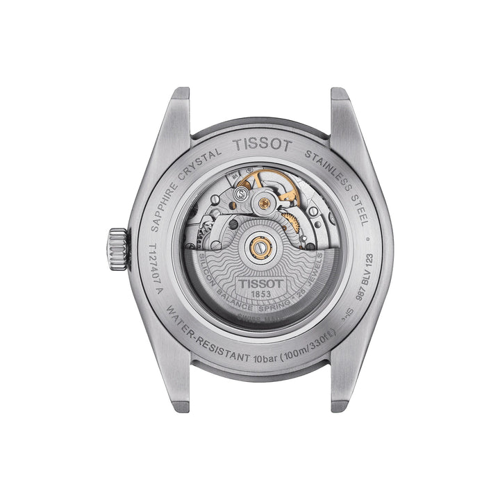 Tissot orologio Gentleman Powermatic 80 Silicium 40mm blu automatico acciaio T127.407.16.041.01