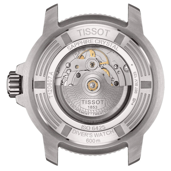 Tissot relógio Seastar 2000 Professional Powermatic 80 Certificado ISO 6425 (2018) 46mm cinza aço automático T120.607.17.441.01