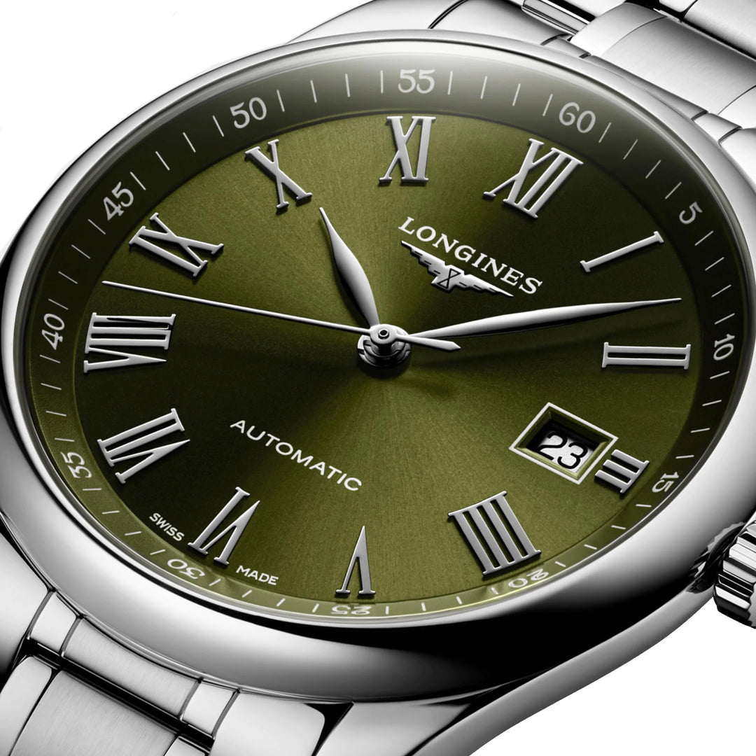 Часы Longines Master Collection 40mm зеленая сталь L2.793.4.09.6