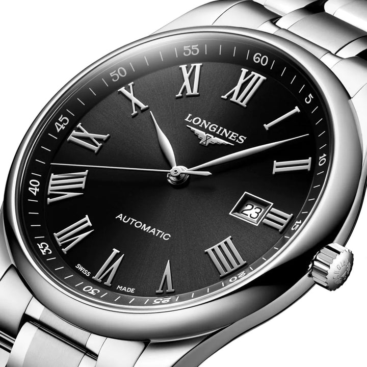 Longines orologio Master Collection 42mm nero automatico acciaio L2.893.4.59.6