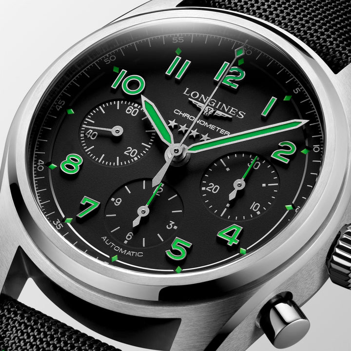 Часы Longines Spirit Pioneer Edition 42 мм черный автоматический титан L3.829.1.53.2