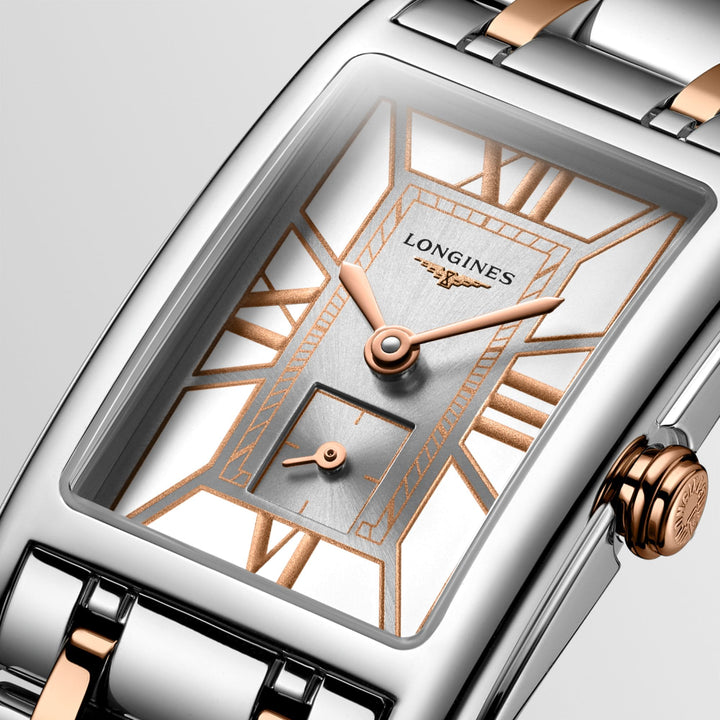Longines Dolcevita Watch 20,8 x 32 mm biały kwarc stalowy L5.255.5.75.7
