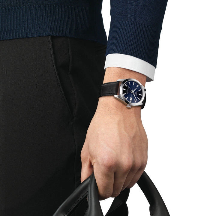 Reloj Tissot Hombre Powermatic 80 Silicio 40mm Azul Automático Acero T127.407.16.041.01