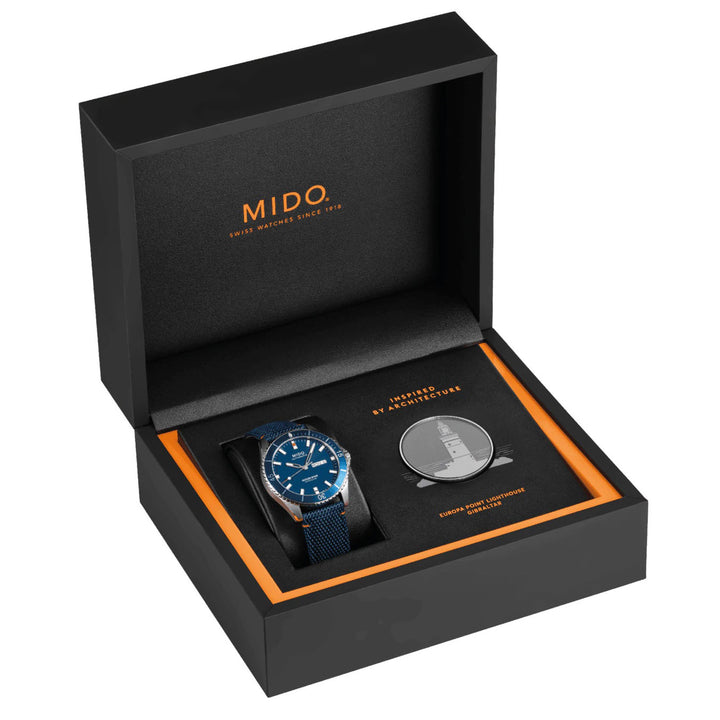 Mido Watch Ocean Star 20th Anniversary Вдохновлена ​​Architecture Limited Edition 1841 Произведения 42 мм автоматическая синяя сталь M026.430.17.041.01