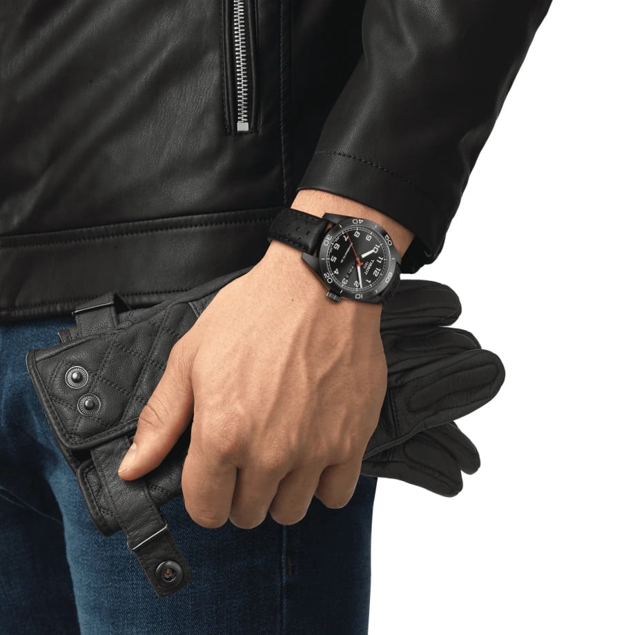 Tissot Watch PRS 516 Powermitic 80 42 mm czarne automatyczne stalowe wykończenie Pvd Czarny T131.430.36.052.00