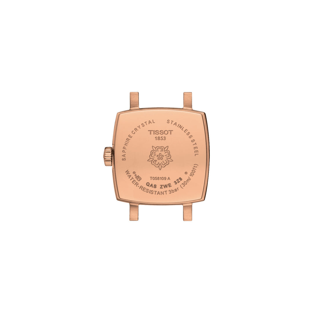 Tissot relógio Lovely Summer Set 20mm prata quartzo aço acabamento PVD ouro rosa T058.109.36.031.01