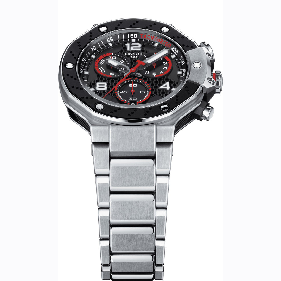 Tissot relógio T-Race MotoGP Chronograph 2022 Edição Limitada 8000 peças 45 milímetros de aço de quartzo preto T141.417.11.057.00