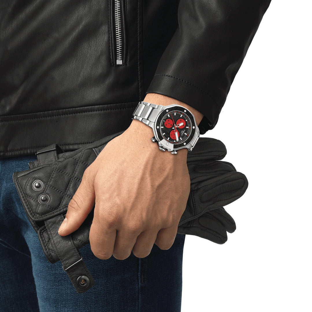Tissot relógio T-Race Marc Marquez 2022 Edição Limitada 3993 peças 45 milímetros de aço de quartzo preto T141.417.11.051.00