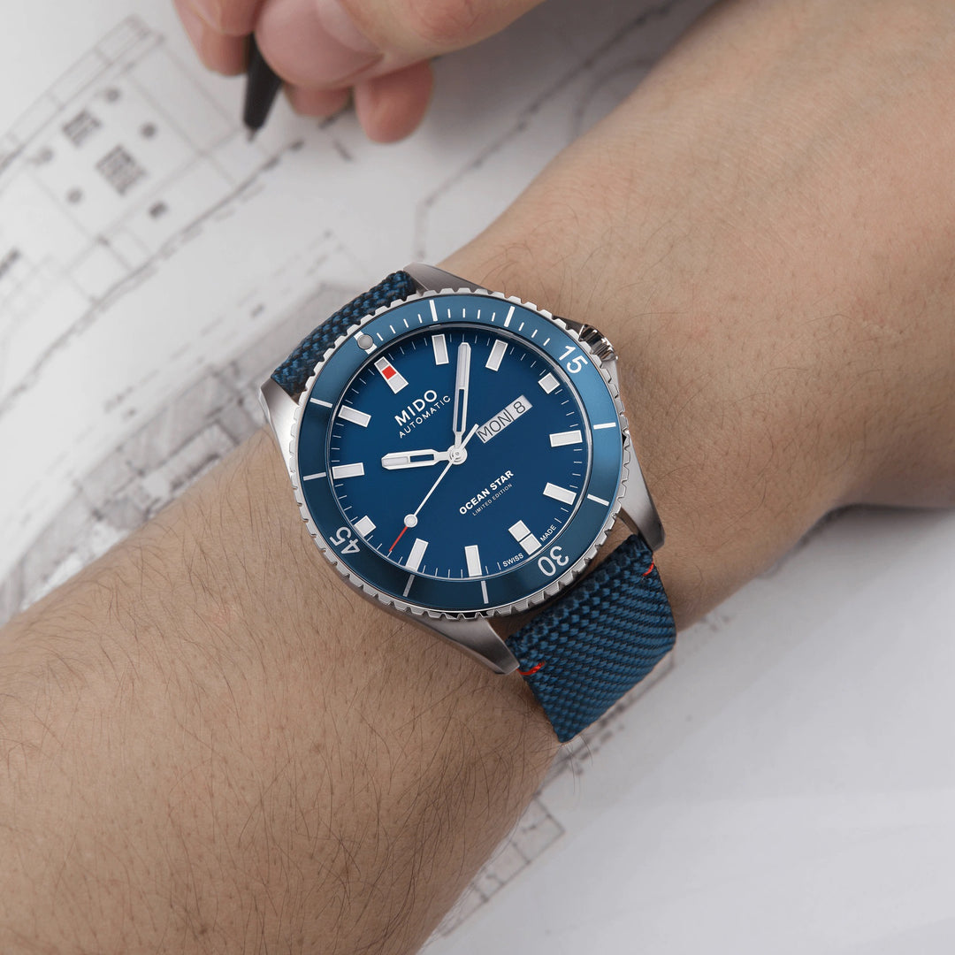 Mido Watch Ocean Star 20 -årsjubileum Inspirert av Architecture Limited Edition 1841 Pieces 42mm Automatic Blue Steel M026.430.17.041.01