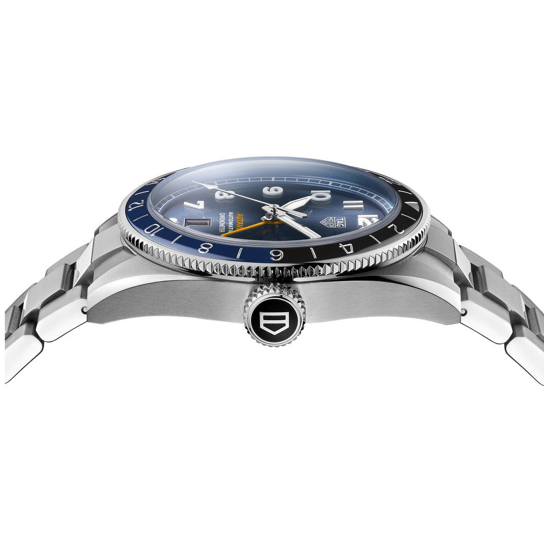 Relógio TAG Heuer Autavia COSC GMT Calibre 7 Edição Limitada 42mm Azul Automático Aço WBE511A.BA0650