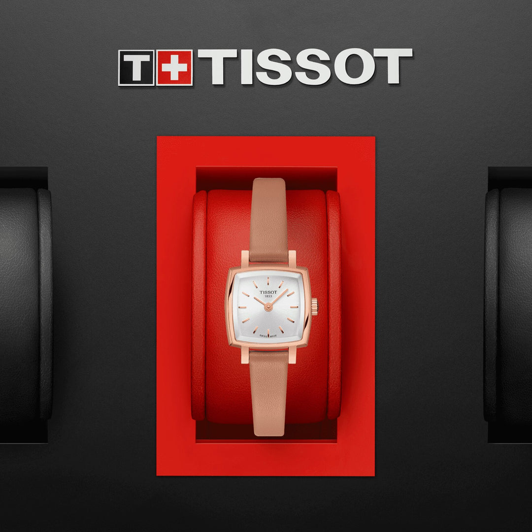 Tissot relógio Lovely Summer Set 20mm prata quartzo aço acabamento PVD ouro rosa T058.109.36.031.01