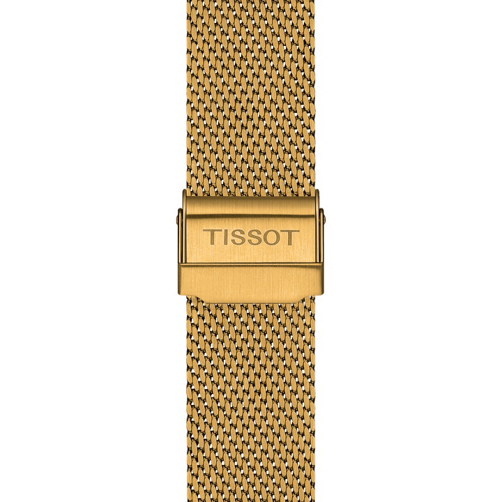Tissot relógio Everytime Gent 40mm champanhe quartzo aço acabamento PVD ouro amarelo T143.410.33.021.00