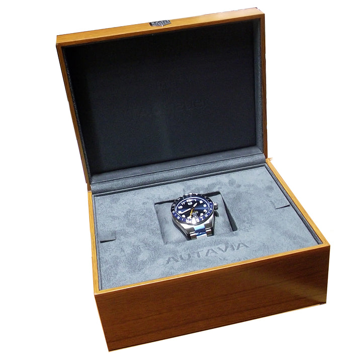 Tag Heuer Clock Autobia Caliber GMT Caliber 7 Limited Edition 42 mm Blue Automatyczne stalowe koła 11A.BA0650