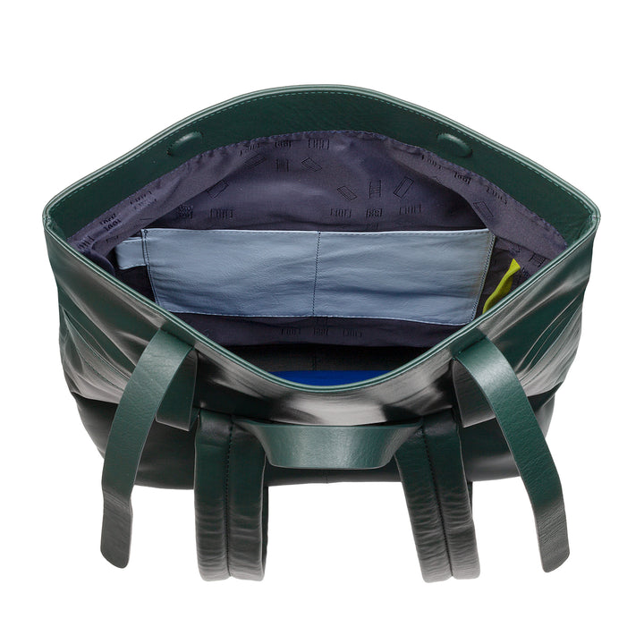 DuDu Farverig rygsæk i mænds læder, kvinders store rygsæk 14L multitale sportsdesign afslappet design