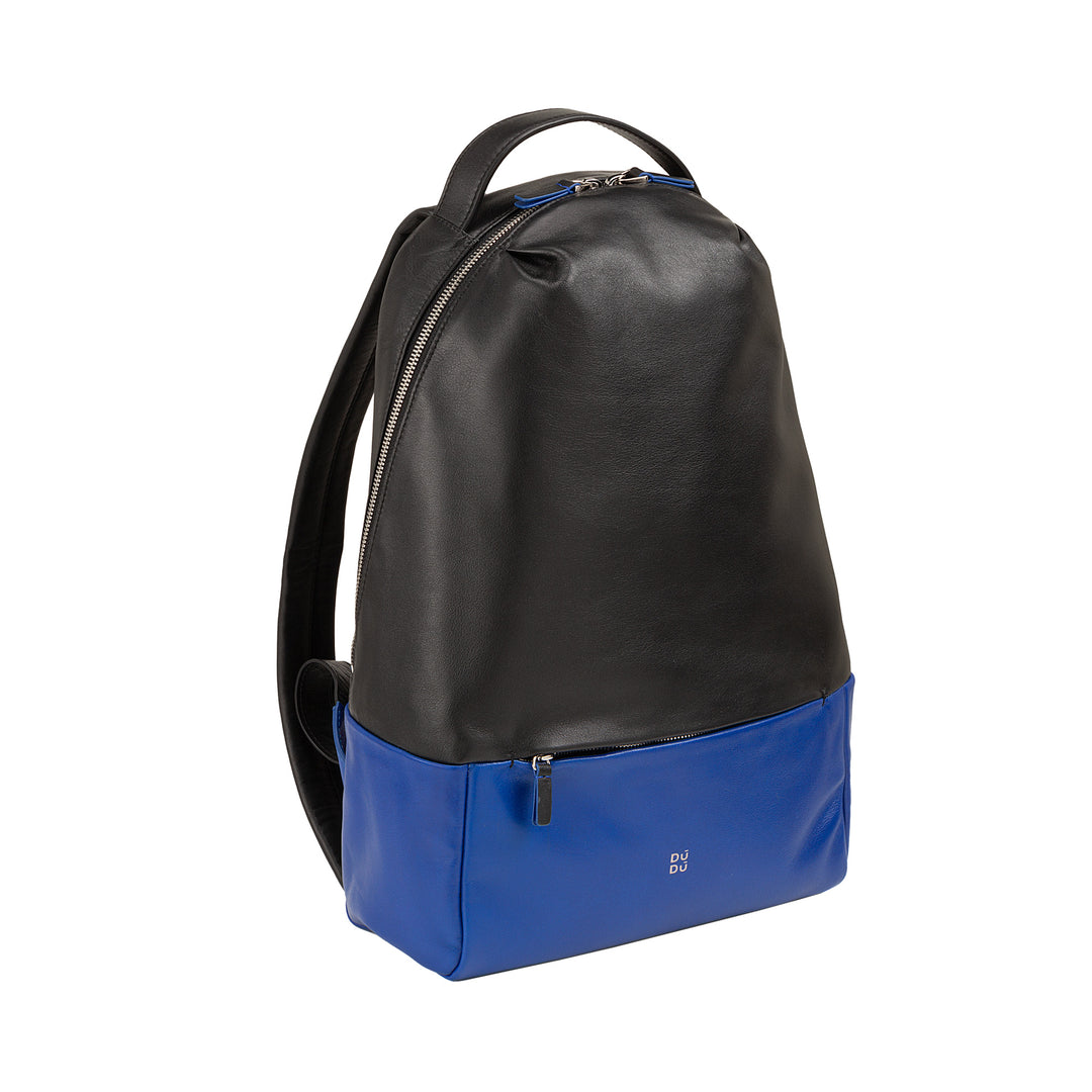 حقيبة ظهر رياضية للرجال من DUDU مصنوعة من الجلد متعدد الألوان، حقيبة ظهر نسائية بتصميم ناعم ملون مع جيب مضاد للسرقة