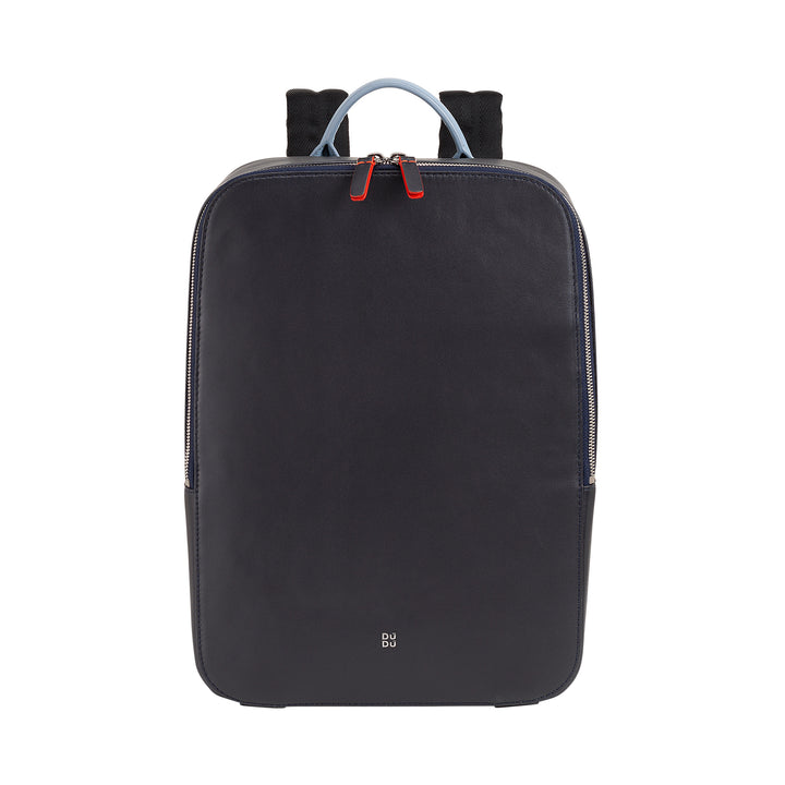 DuDu Рюкзак для ПК до 14 дюймов Элегантный натуральный цветной кожаный рюкзак, переносная сумка для MacBook и планшет iPad с молнией Zip