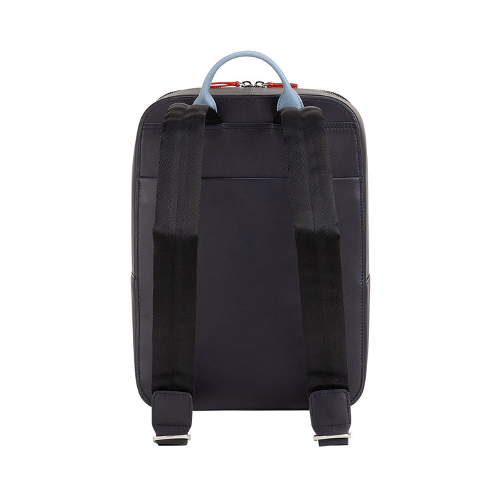 DuDu PC -ryggsäck upp till 14 tum i verkligt färgstarkt elegant läder, bärbar MacBook -ryggsäck och iPad -surfplatta med dragkedja
