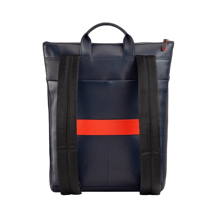 DuDu 男式皮革背包,最多16英寸的便携式MacBook PC背包,拉链旅行背包和手提箱连接