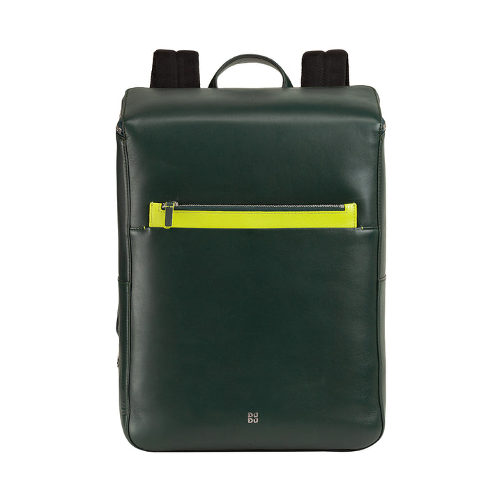 Dudu PC Backpack Men's Leather para computadores, laptops, notebooks e comprimidos de iPad de até 16 ”, suporte para carrinho e dobradiça anti -theft