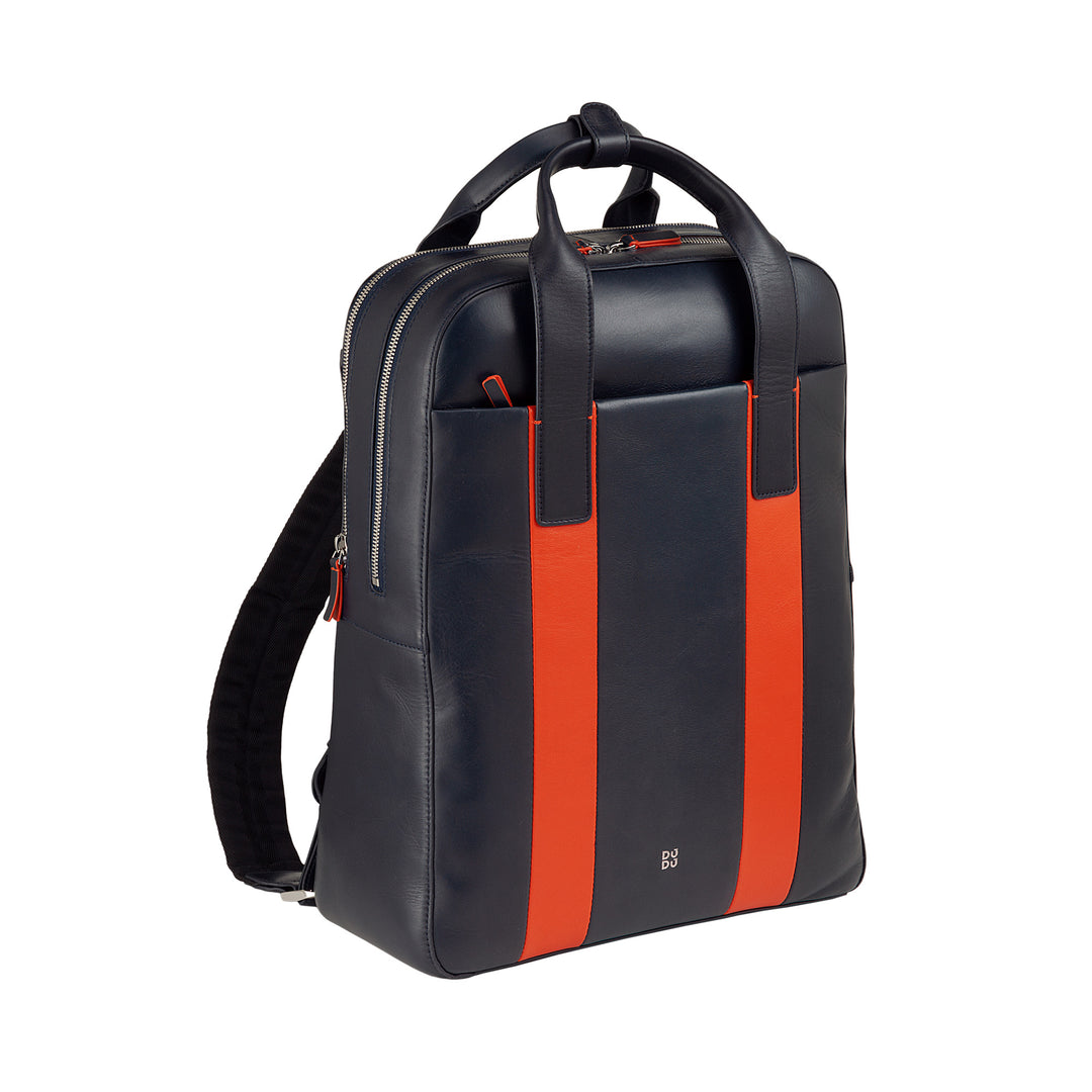 DuDu Batoh pro muže skutečné kožené pánské, batoh PC do 16 ”, držák tabletů, batoh cestovního batohu s elegantním barevným obchodem s útokem vozíku
