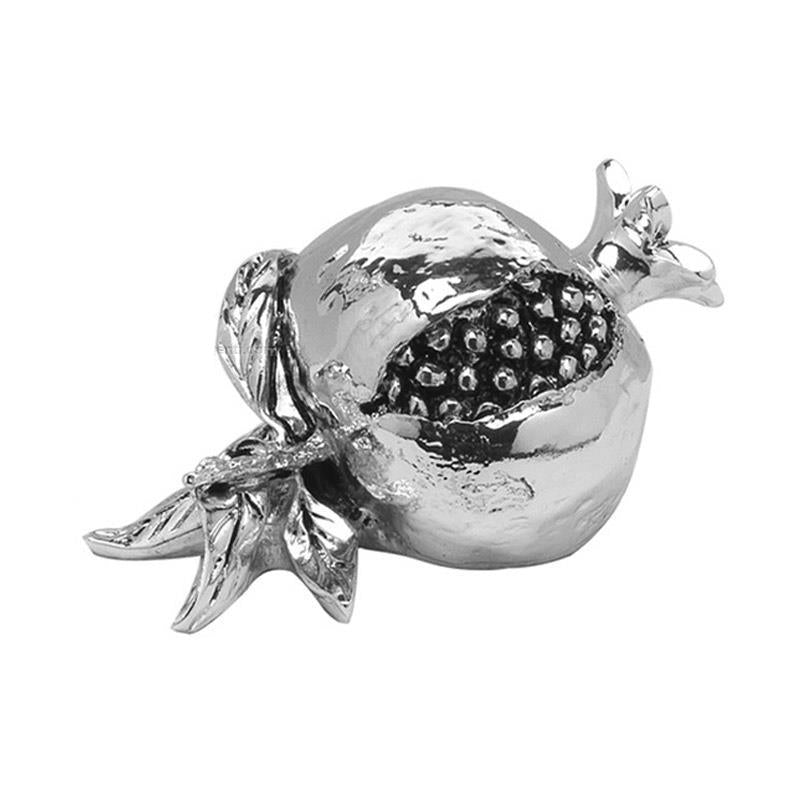 Sovereign pomegranate with leaf resin 10cm laminated silver R 15092